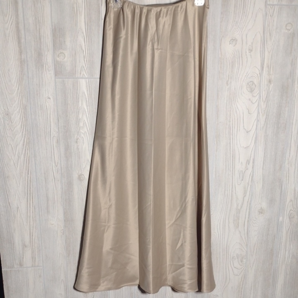 Alex Evenings Beige/Pale Gold Tone Maxi Skirt